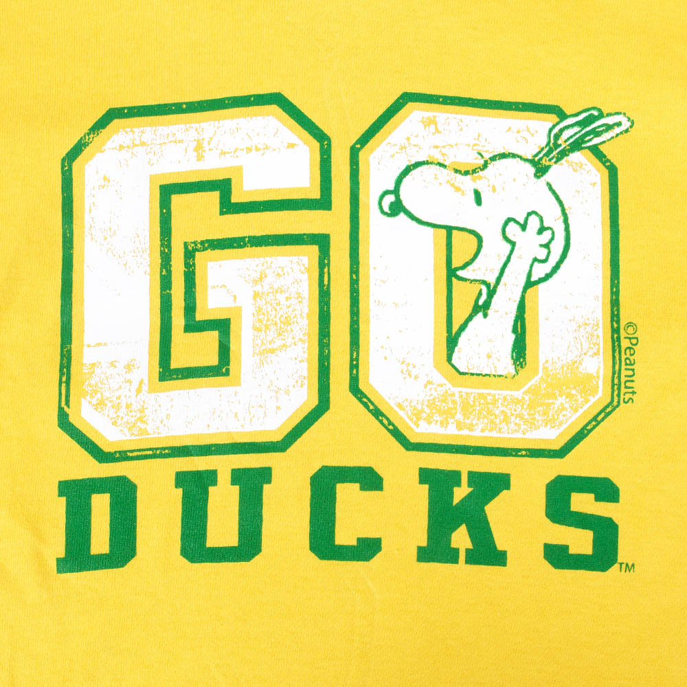 Peanuts, Third Street, Yellow, Crew Neck, Kids, Snoopy, Go Ducks, T-Shirt, 978461
